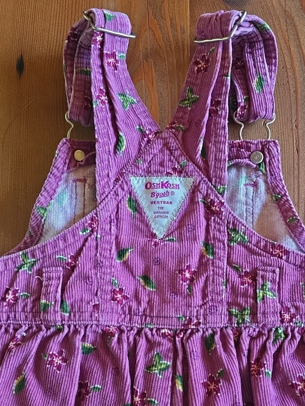OshKosh B'gosh Floral Overalls 3T 100% Cotton